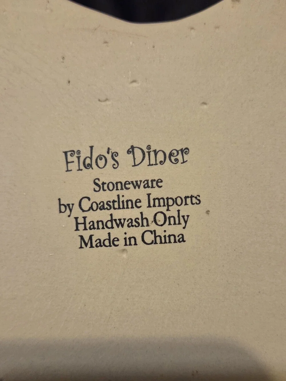 Coastline Imports Fido's Diner Pink Stoneware Bone Shaped Dog Dish 